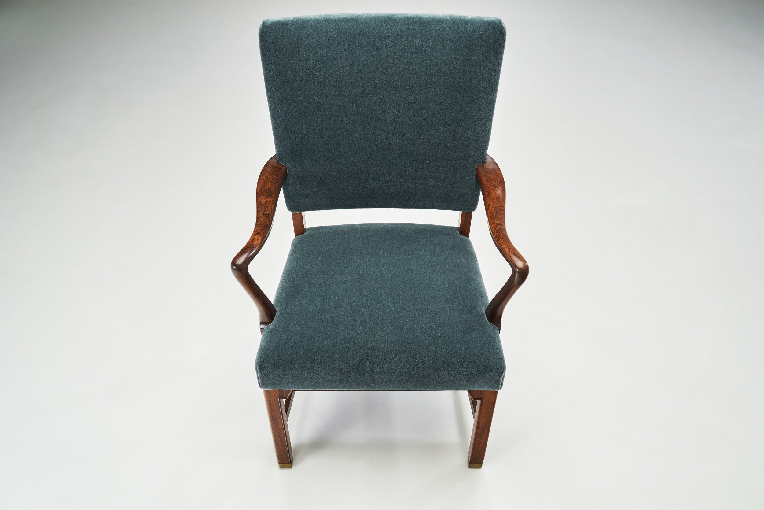 Danish Cabinetmaker Upholstered Armchair, Denmark 1930s — H. Gallery